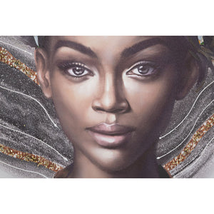 Stampa su Tela Africa 16, Multicolore, Legno, 100x3x100 cm, Seven Design