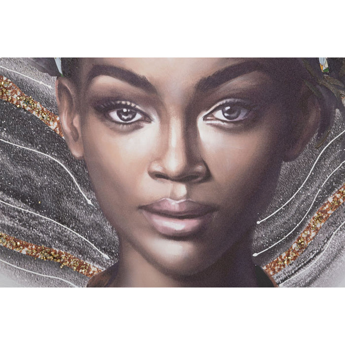 Stampa su Tela Africa 16, Multicolore, Legno, 100x3x100 cm, Seven Design