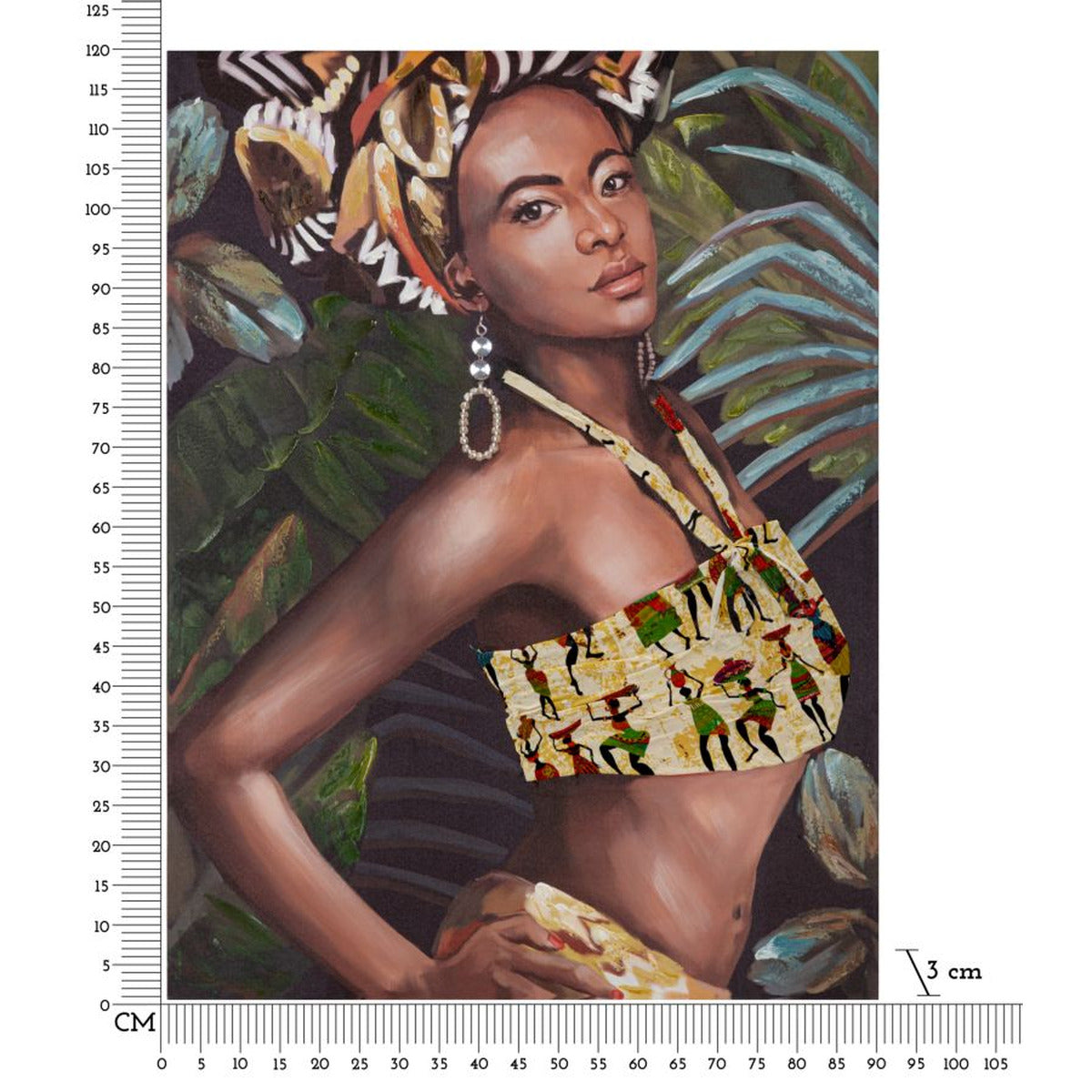 Stampa su Tela Brasile, Multicolore, Legno, 90x3x120 cm, Seven Design