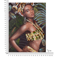 Stampa su Tela Brasile, Multicolore, Legno, 90x3x120 cm, Seven Design