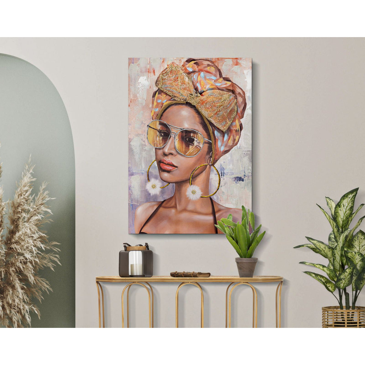 Stampa su Tela Brasile 1, Multicolore, Legno, 70x3x100 cm, Seven Design