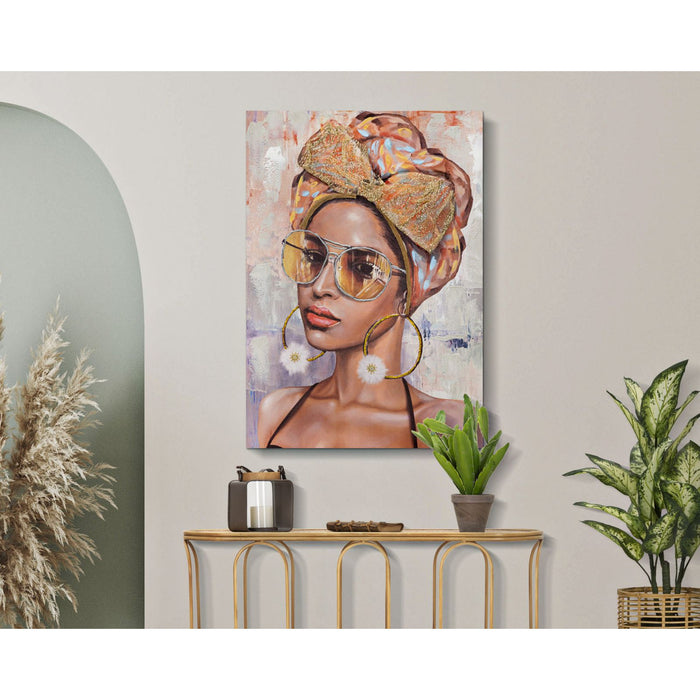 Stampa su Tela Brasile 1, Multicolore, Legno, 70x3x100 cm, Seven Design