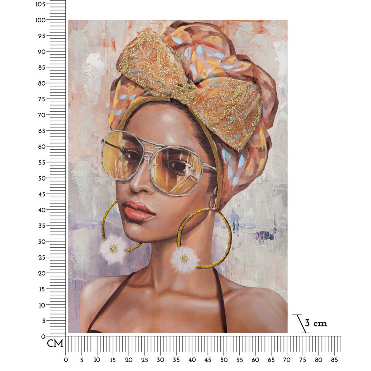 Stampa su Tela Brasile 1, Multicolore, Legno, 70x3x100 cm, Seven Design