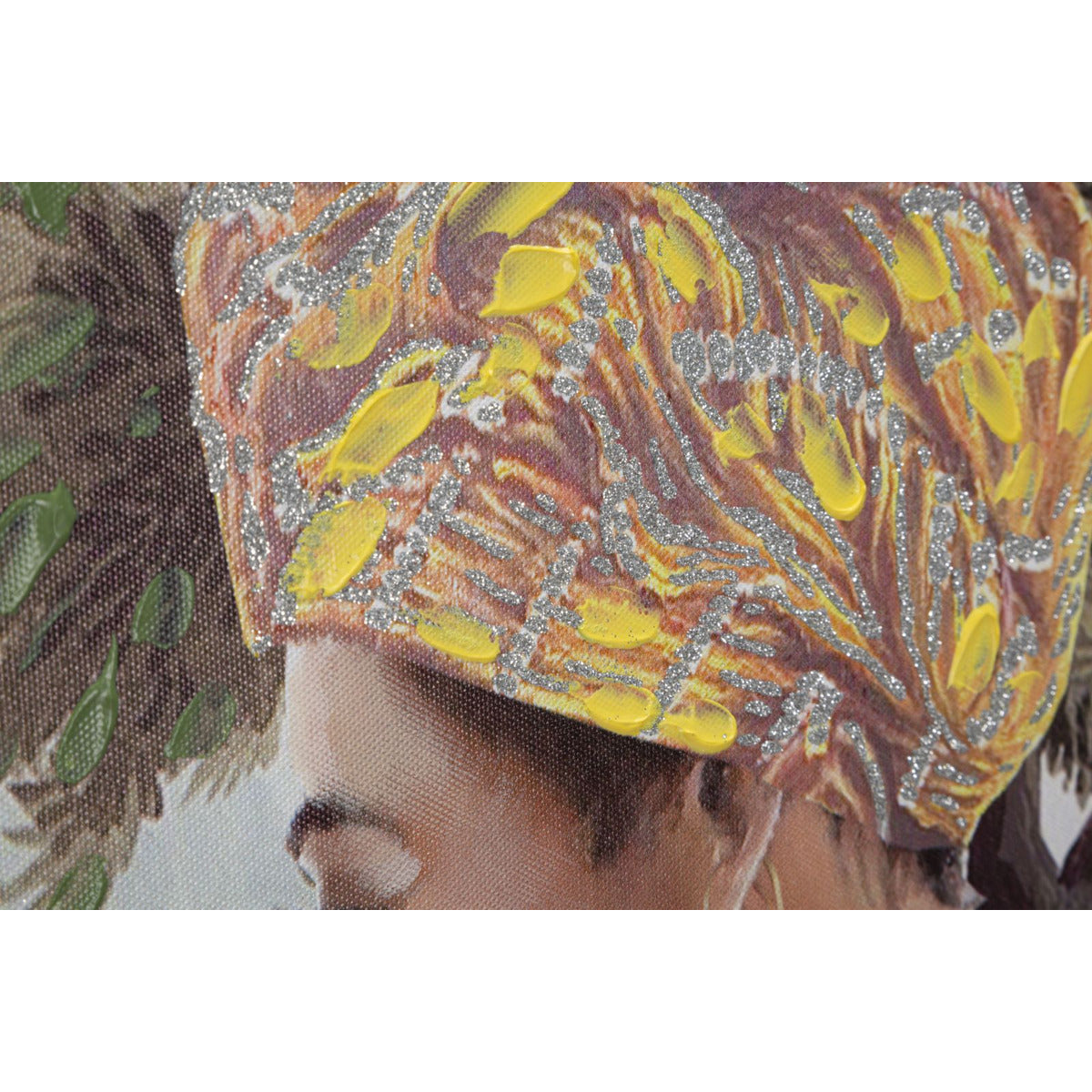 Stampa su Tela Tropicale 1, Multicolore, Legno, 120x3x90 cm, Seven Design