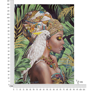 Stampa su Tela Tropicale 2, Multicolore, Legno, 120x3x90 cm, Seven Design