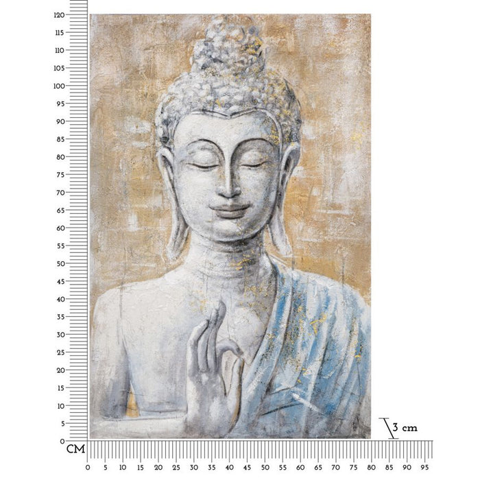 Stampa su Tela Buddah 2, Multicolore, Legno, 80x3x120 cm, Seven Design