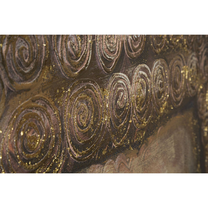 Stampa su Tela Buddah 4, Multicolore, Legno, 100x3x100 cm, Seven Design