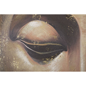 Stampa su Tela Buddah 4, Multicolore, Legno, 100x3x100 cm, Seven Design