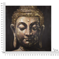 Stampa su Tela Buddah 4, Multicolore, Legno, 100x3x100 cm, Seven Design