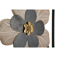 Decorazione in Metallo 3D Fiori 50, Nero, Metallo, 27x2,5x70 cm, Seven Design