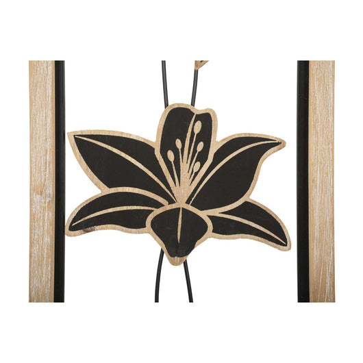 Decorazione in Metallo 3D Fiori 48, Marrone, Metallo, 26x2,5x60 cm, Seven Design