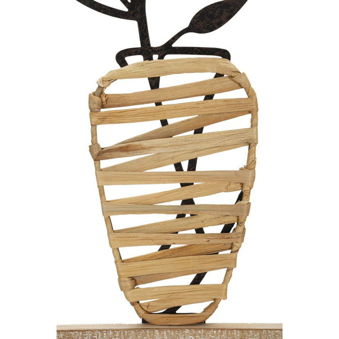 Decorazione in Metallo 3D Fiori 52, Marrone, Metallo, 40x3,5x80 cm, Seven Design