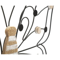 Decorazione in Metallo 3D Farfalla 1, Nero, Metallo, 39,5x1,5x33,5 cm, Seven Design