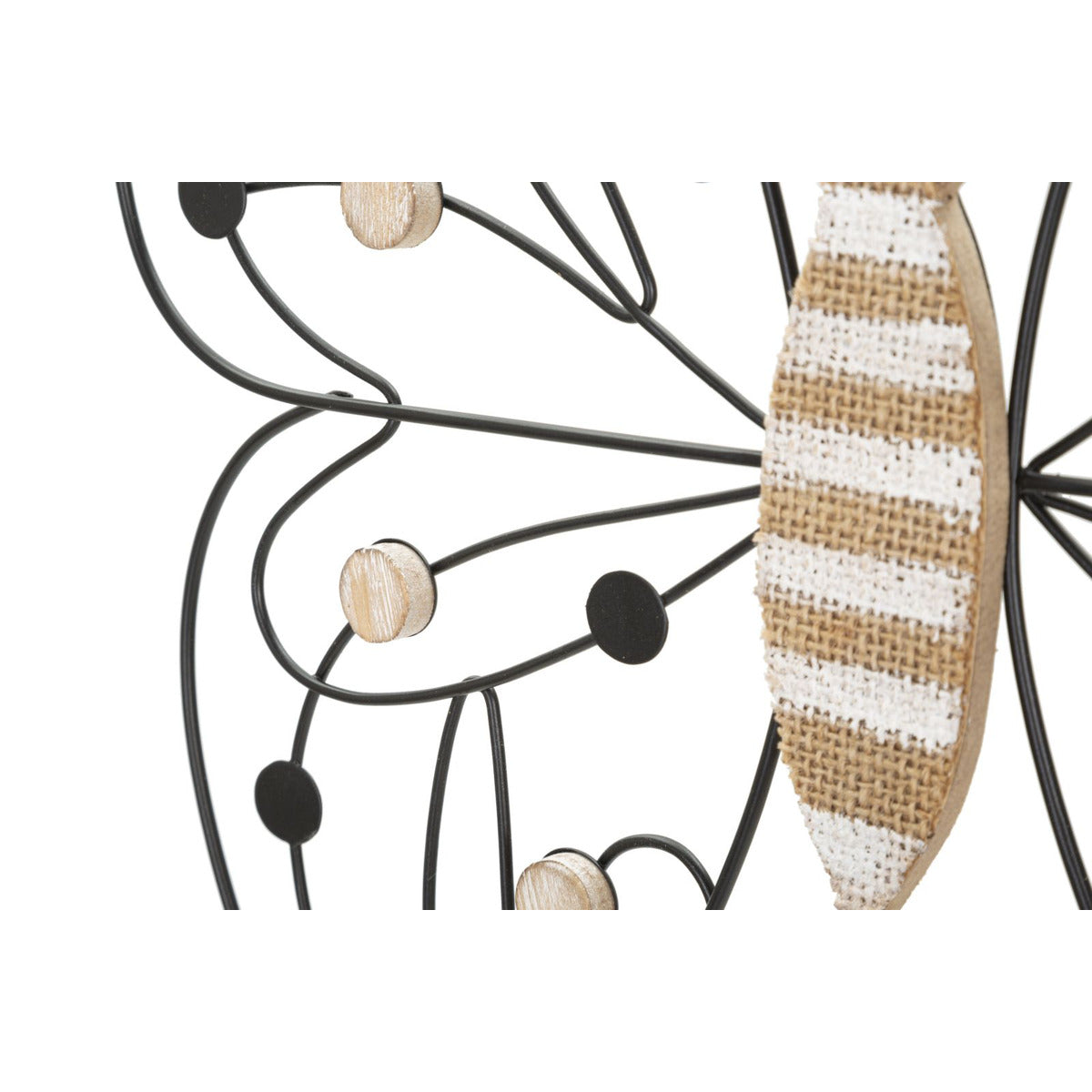 Decorazione in Metallo 3D Farfalla 1, Nero, Metallo, 39,5x1,5x33,5 cm, Seven Design