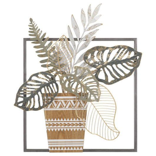 Decorazione in Metallo 3D Fiori 44, Multicolore, Metallo, 54x6,4x62,9 cm, Seven Design