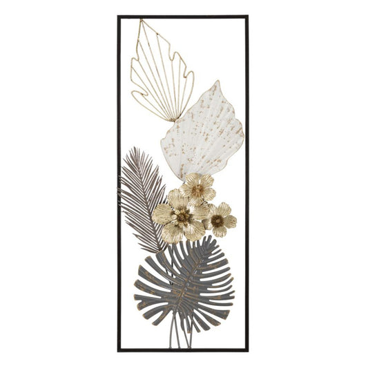 Decorazione in Metallo 3D Fiori 38, Multicolore, Metallo, 28,6x5,1x74,3 cm, Seven Design