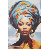 Stampa su Tela Africa 19, Multicolore, Legno, 52x4,5x152 cm, Seven Design