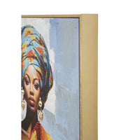 Stampa su Tela Africa 19, Multicolore, Legno, 52x4,5x152 cm, Seven Design