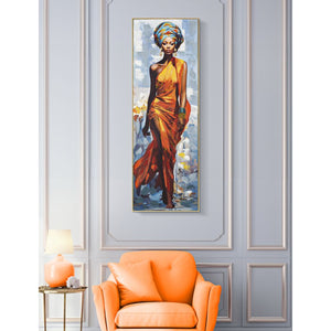 Stampa su Tela Africa 19, Multicolore, Legno, 52x4,5x152 cm, Seven Design