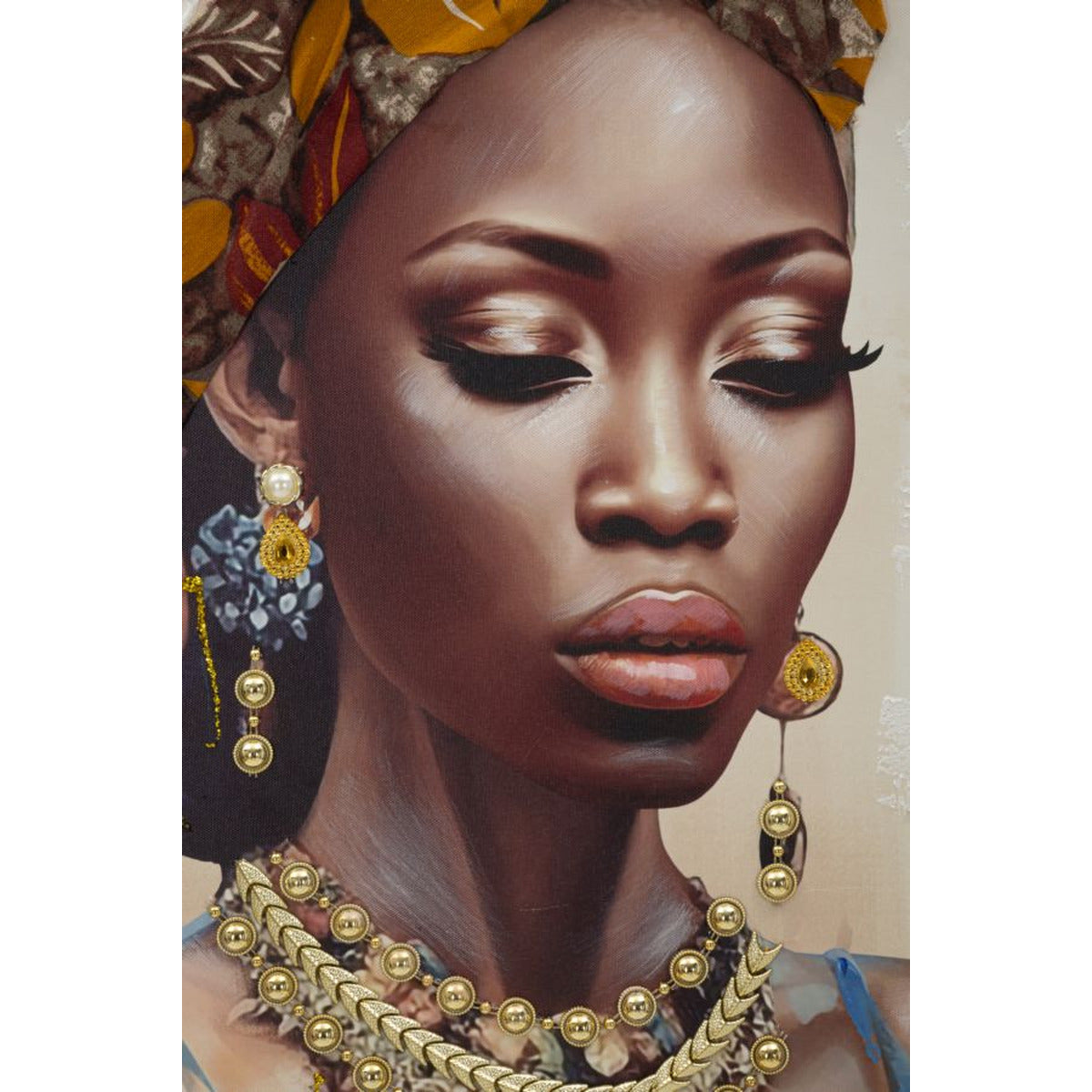 Stampa su Tela Africa 20, Multicolore, Legno, 72x4,5x102 cm, Seven Design