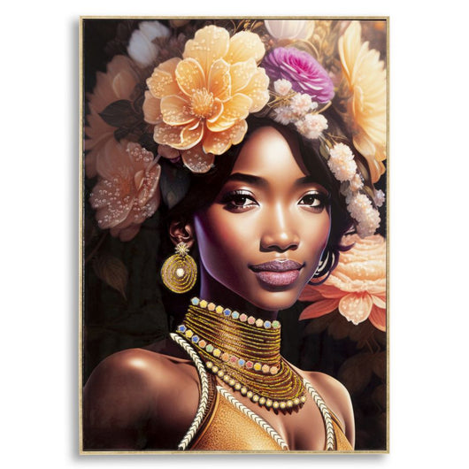 Stampa su Tela Africa 22, Multicolore, Legno, 72x4,5x102 cm, Seven Design