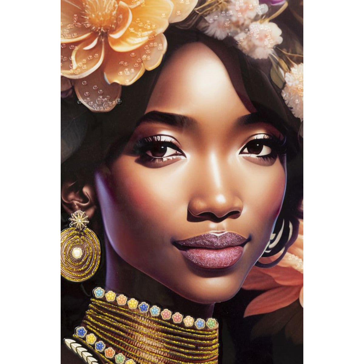 Stampa su Tela Africa 22, Multicolore, Legno, 72x4,5x102 cm, Seven Design