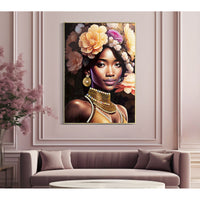 Stampa su Tela Africa 22, Multicolore, Legno, 72x4,5x102 cm, Seven Design