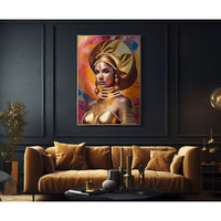 Stampa su Tela Africa 24, Multicolore, Legno, 72x4,5x102 cm, Seven Design