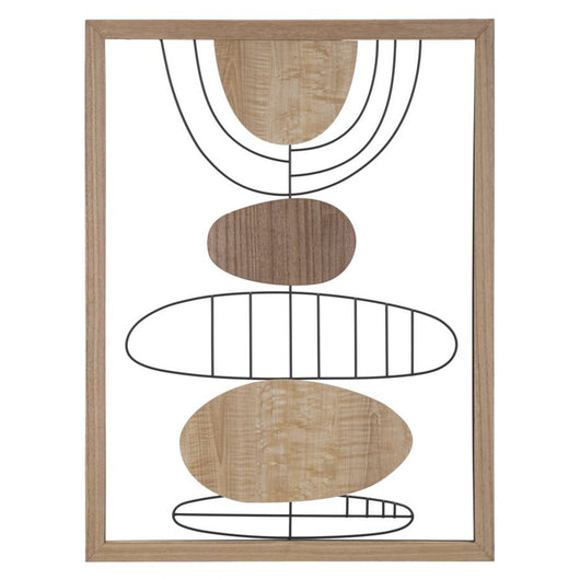 Decorazione in Metallo e Legno Geometrico 8, Multicolore, MDF, 60x2x80 cm, Seven Design