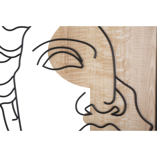 Decorazione in Metallo e Legno Viso 7, Multicolore, MDF, 50x2x80 cm, Seven Design