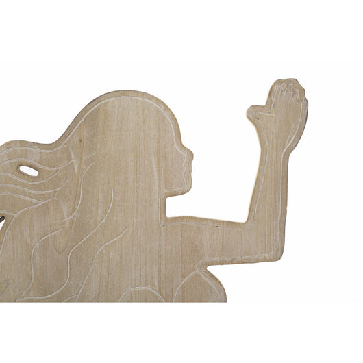 Decorazione in Metallo e Legno Sirenetta, Multicolore, Metallo, 30,5x2x60 cm, Seven Design