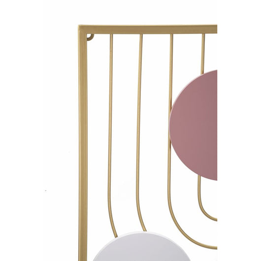 Decorazione in Metallo e Legno Geometrico 10, Multicolore, Metallo, 37x2x84 cm, Seven Design