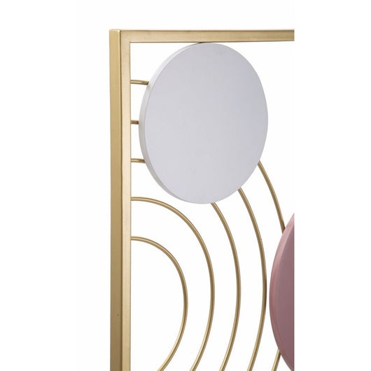 Decorazione in Metallo e Legno Geometrico 11, Multicolore, Metallo, 37,5x2x84 cm, Seven Design