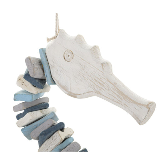 Decorazione in Metallo e Legno Cavalluccio Marino, Multicolore, Legno, 22x6x55 cm, Seven Design