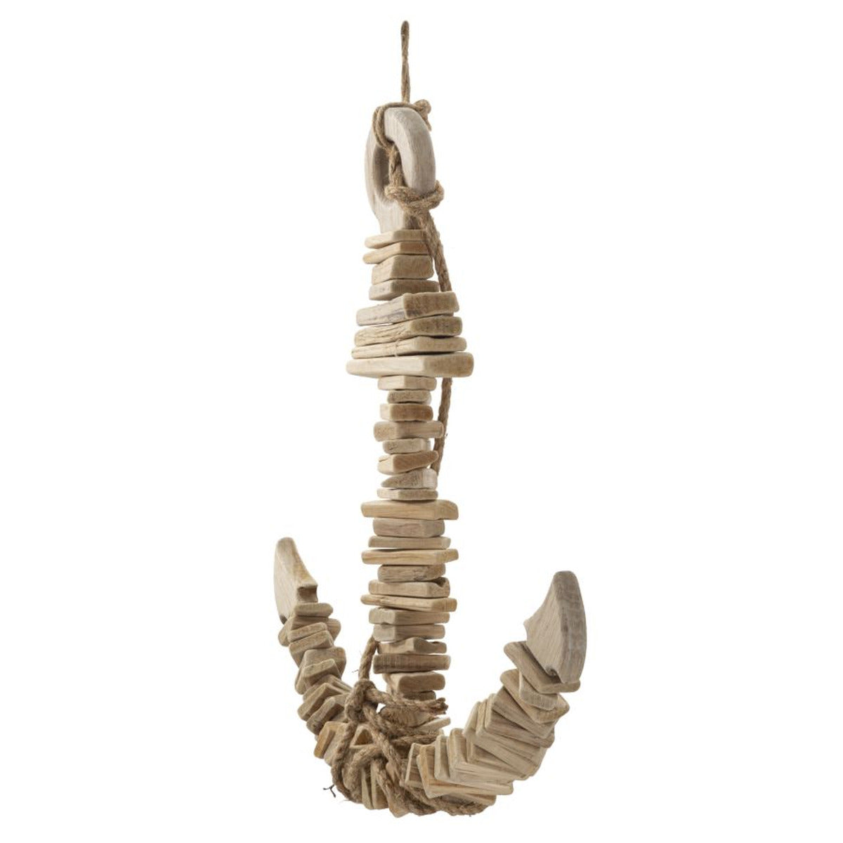 Decorazione in Metallo e Legno Ancora, Marrone, Legno, 39x7x46 cm, Seven Design