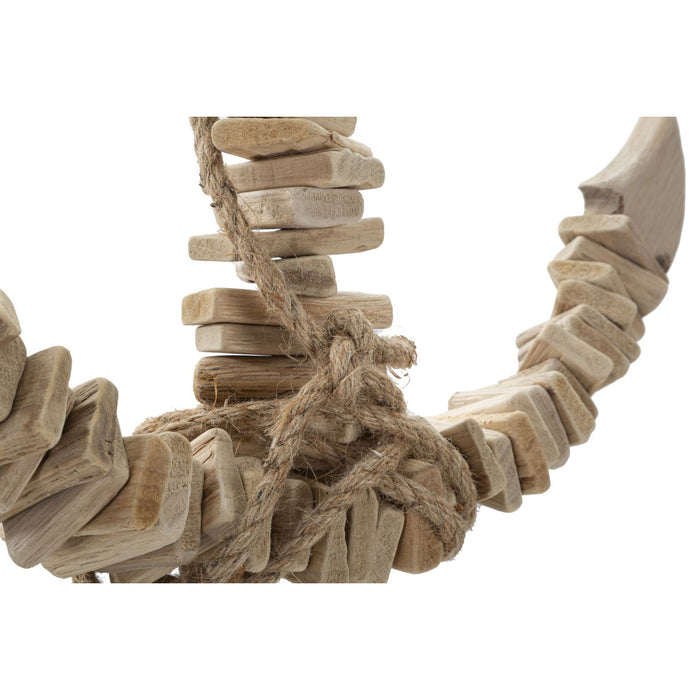 Decorazione in Metallo e Legno Ancora, Marrone, Legno, 39x7x46 cm, Seven Design