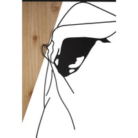 Decorazione in Metallo e Legno Corpi 9, Marrone, Metallo, 50x2x90 cm, Seven Design