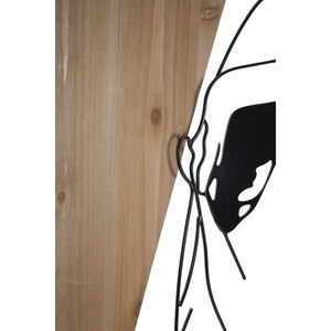 Decorazione in Metallo e Legno Corpi 9, Marrone, Metallo, 50x2x90 cm, Seven Design