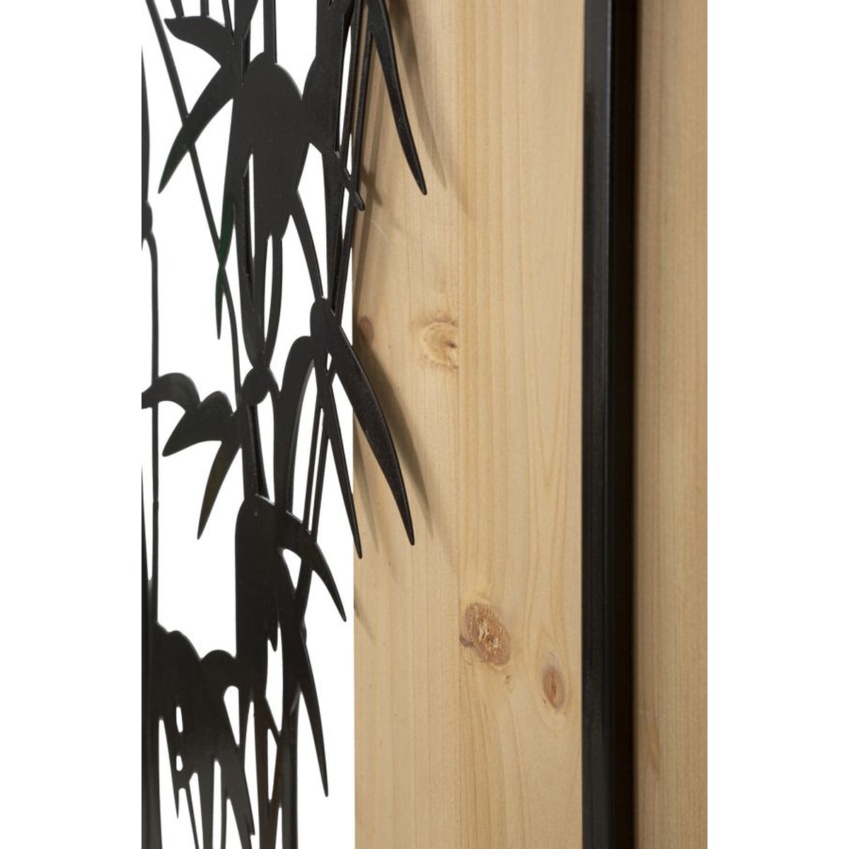 Decorazione in Metallo e Legno Bamboo, Marrone, Metallo, 58x2x80 cm, Seven Design