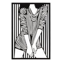 Decorazione in Metallo Corpi 2, Nero, Metallo, 40x1,3x60 cm, Seven Design