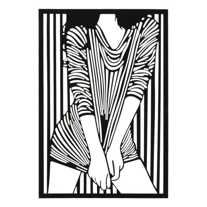 Decorazione in Metallo Corpi 2, Nero, Metallo, 40x1,3x60 cm, Seven Design