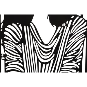 Decorazione in Metallo Corpi 2, Nero, Metallo, 40x1,3x60 cm, Seven Design