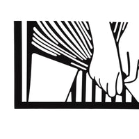 Decorazione in Metallo Corpi 2, Nero, Metallo, 40x1,3x60 cm, Seven Design