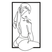 Decorazione in Metallo Corpi 4, Nero, Metallo, 40x1,3x70 cm, Seven Design