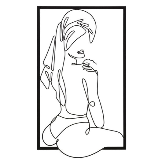 Decorazione in Metallo Corpi 4, Nero, Metallo, 40x1,3x70 cm, Seven Design