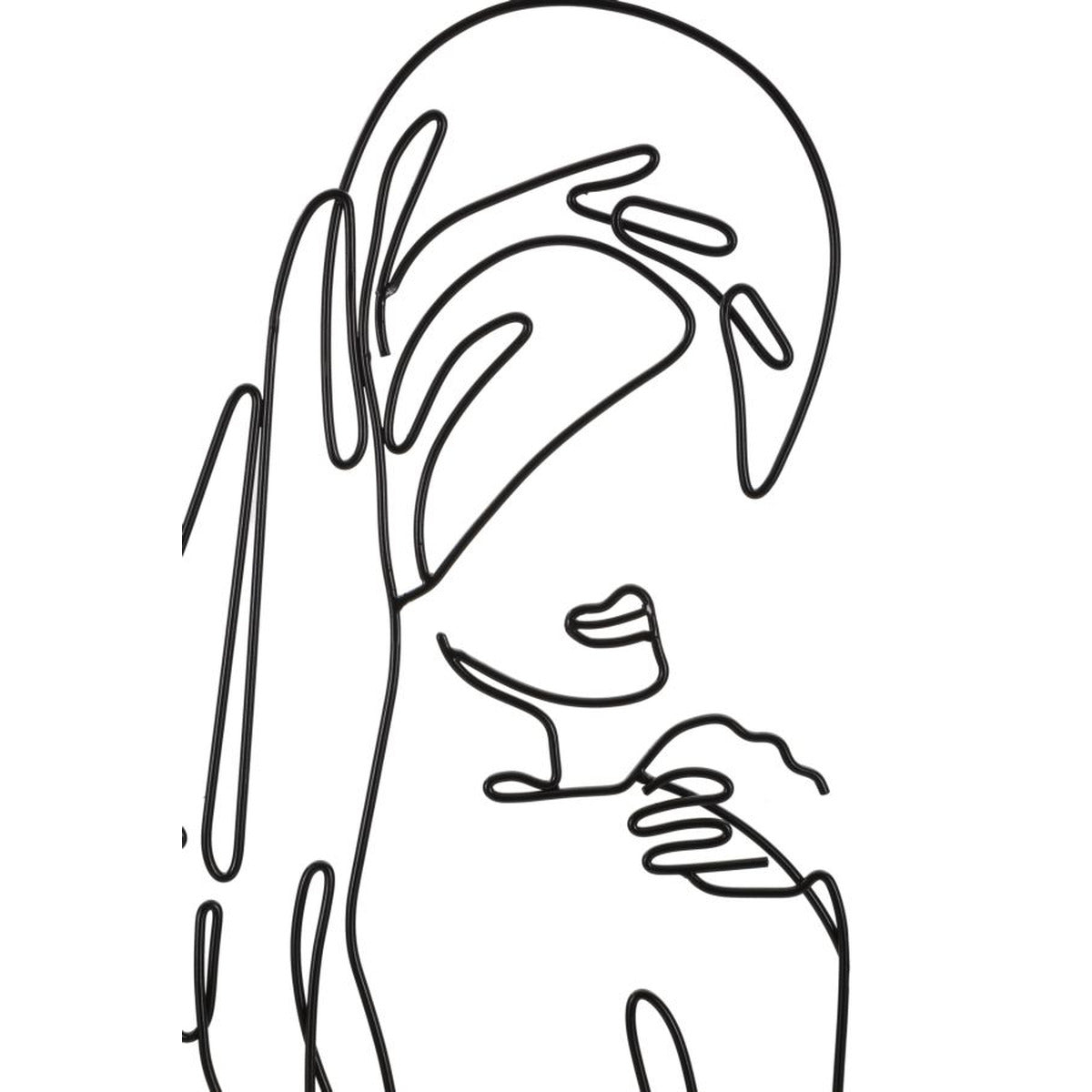 Decorazione in Metallo Corpi 4, Nero, Metallo, 40x1,3x70 cm, Seven Design