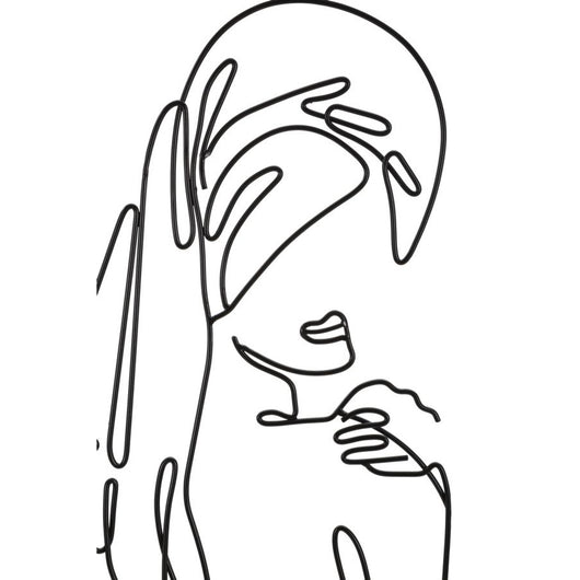 Decorazione in Metallo Corpi 4, Nero, Metallo, 40x1,3x70 cm, Seven Design