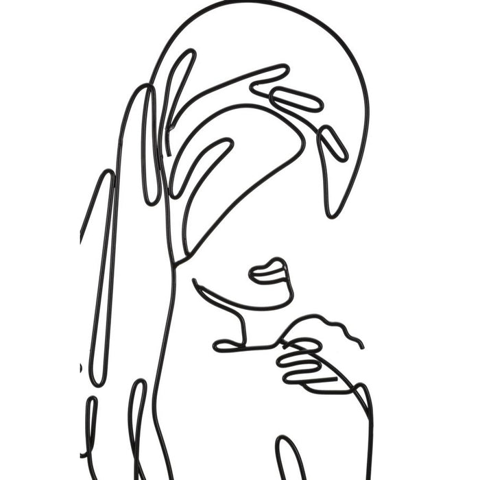 Decorazione in Metallo Corpi 4, Nero, Metallo, 40x1,3x70 cm, Seven Design