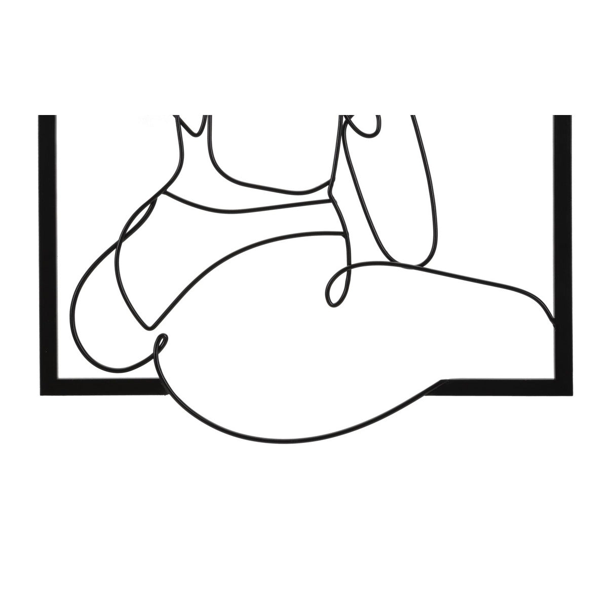 Decorazione in Metallo Corpi 4, Nero, Metallo, 40x1,3x70 cm, Seven Design