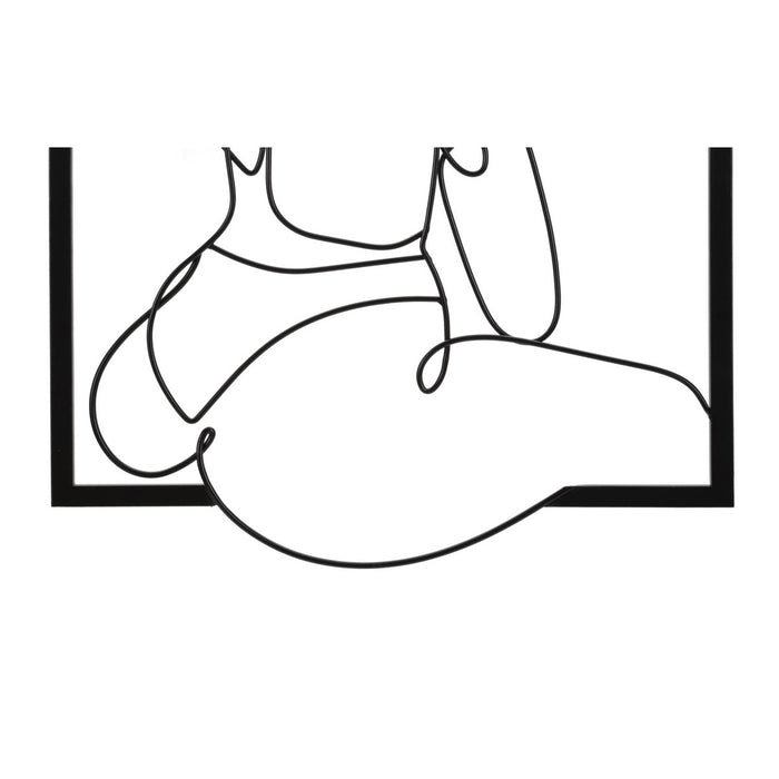 Decorazione in Metallo Corpi 4, Nero, Metallo, 40x1,3x70 cm, Seven Design